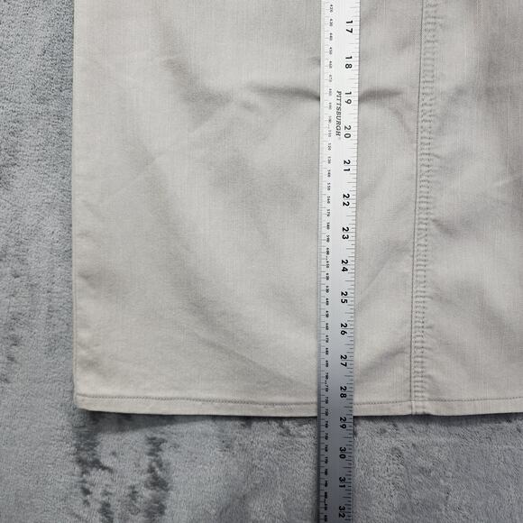 Christopher & Banks Skirt Womens 6P PETITE Light Gray Midi Pencil Stretch Denim - Picture 8 of 9